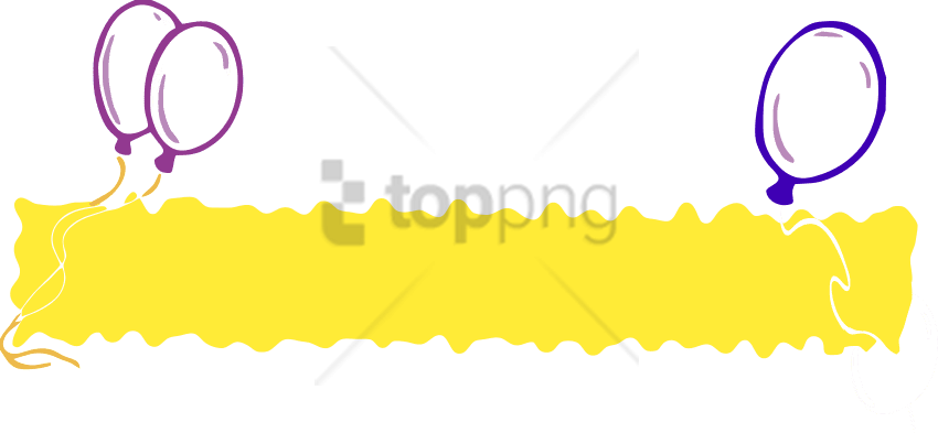 Free Png Download Blank Birthday Banner Png Images - Illustration (850x393), Png Download