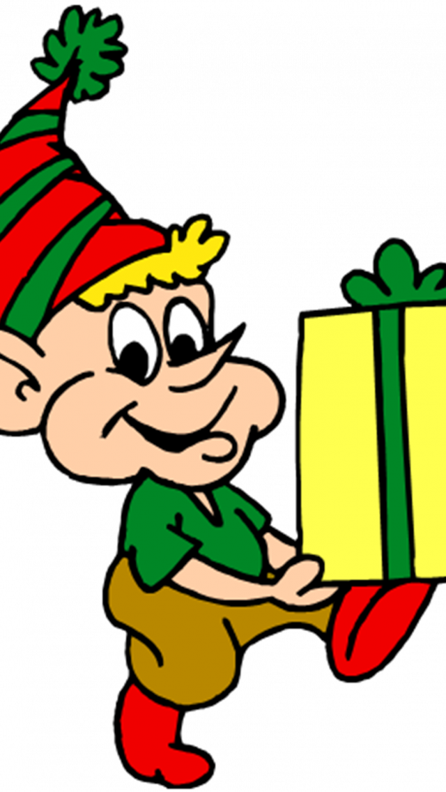 Christmas Elf Wallpaper (640x1136), Png Download