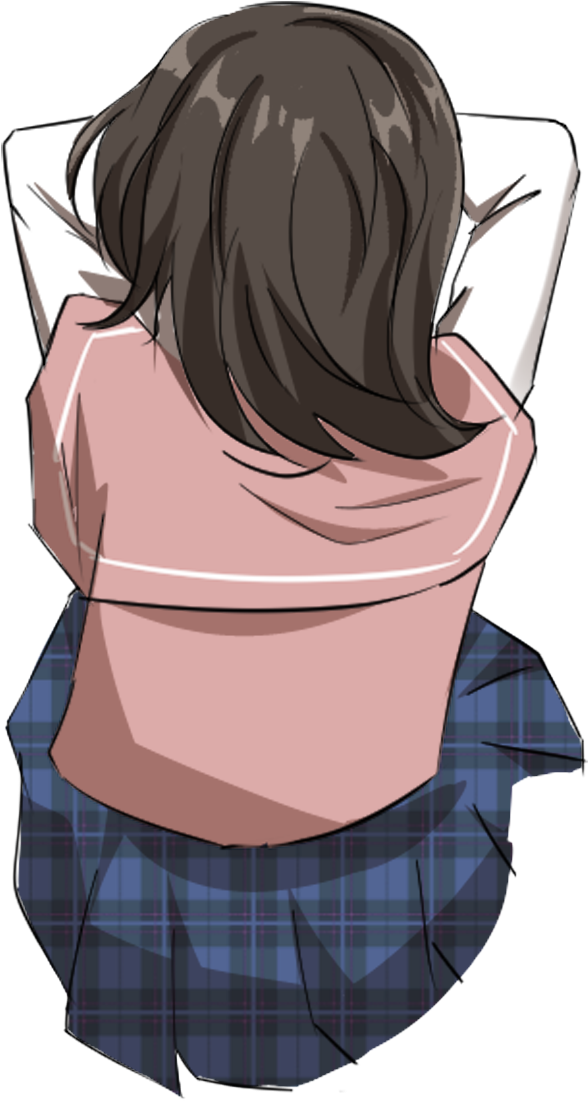 Cartoon Illustration Manga Character Girl Png And Psd - Cartoon (2000x2000), Png Download