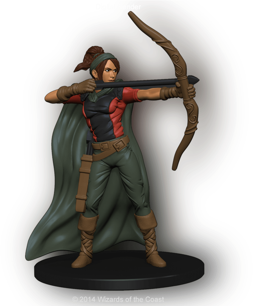 Female Human Ranger Dnd - Dungeons & Dragons Ranger Miniature (1024x1024), Png Download