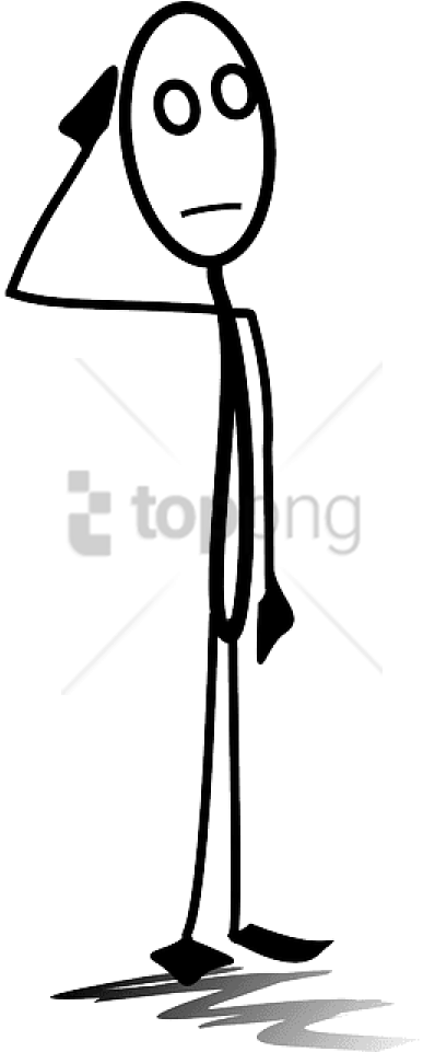 Free Png Download Stick Figure Thinking Png Images - Confused Stickman Png (480x960), Png Download