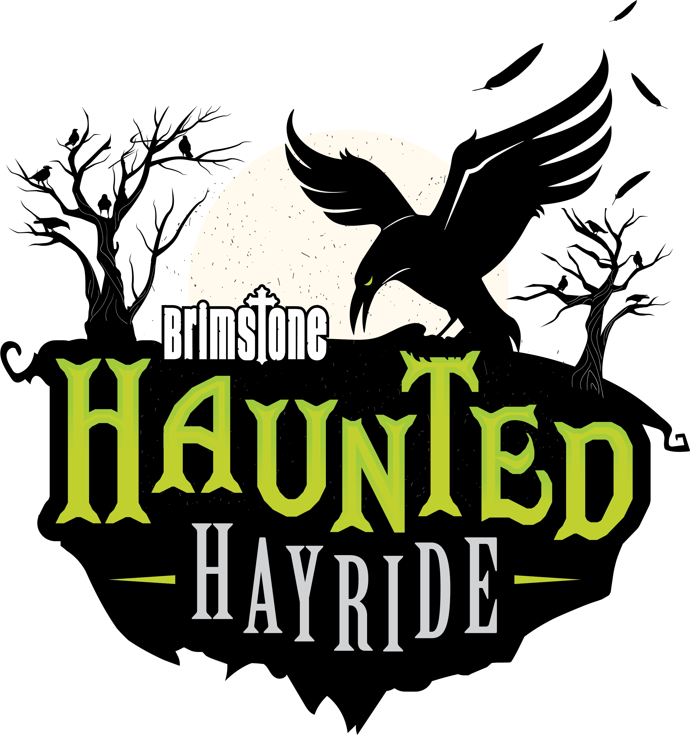 Attractions - Haunted Hayride Logo (2943x3105), Png Download