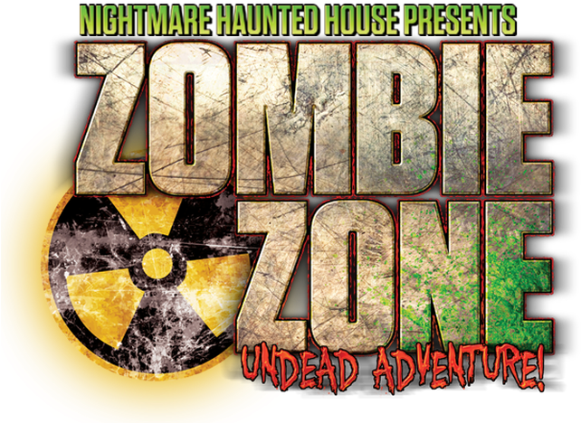 Nightmare Haunted House, Zombie Zone, Haunted House - Graphic Design (655x481), Png Download