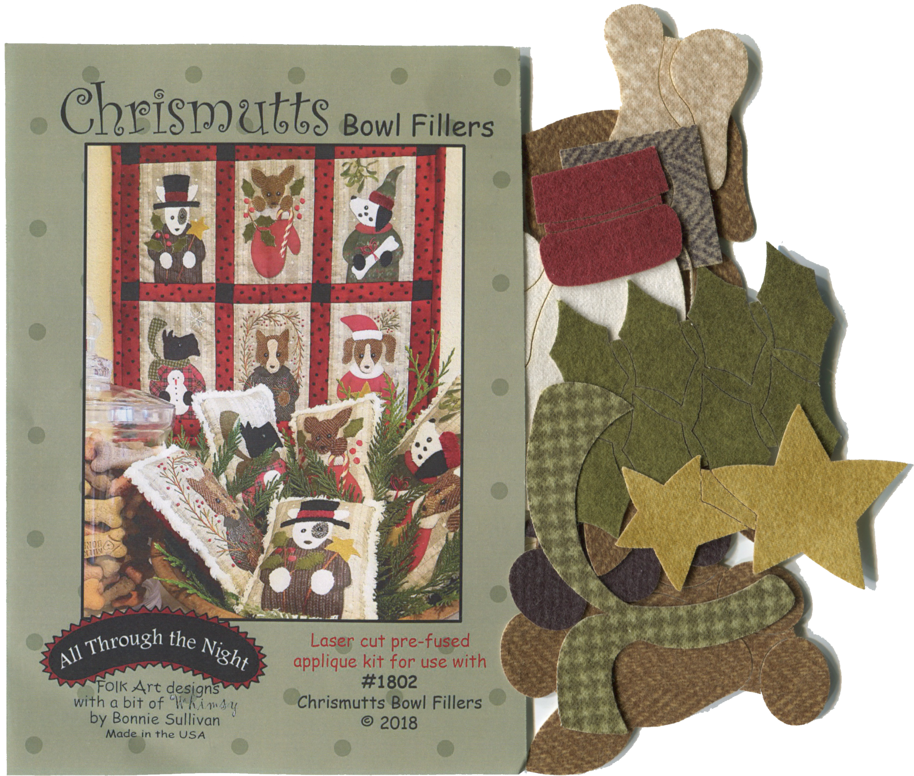 Chrismutts Applique Kit - Patchwork (1884x1600), Png Download
