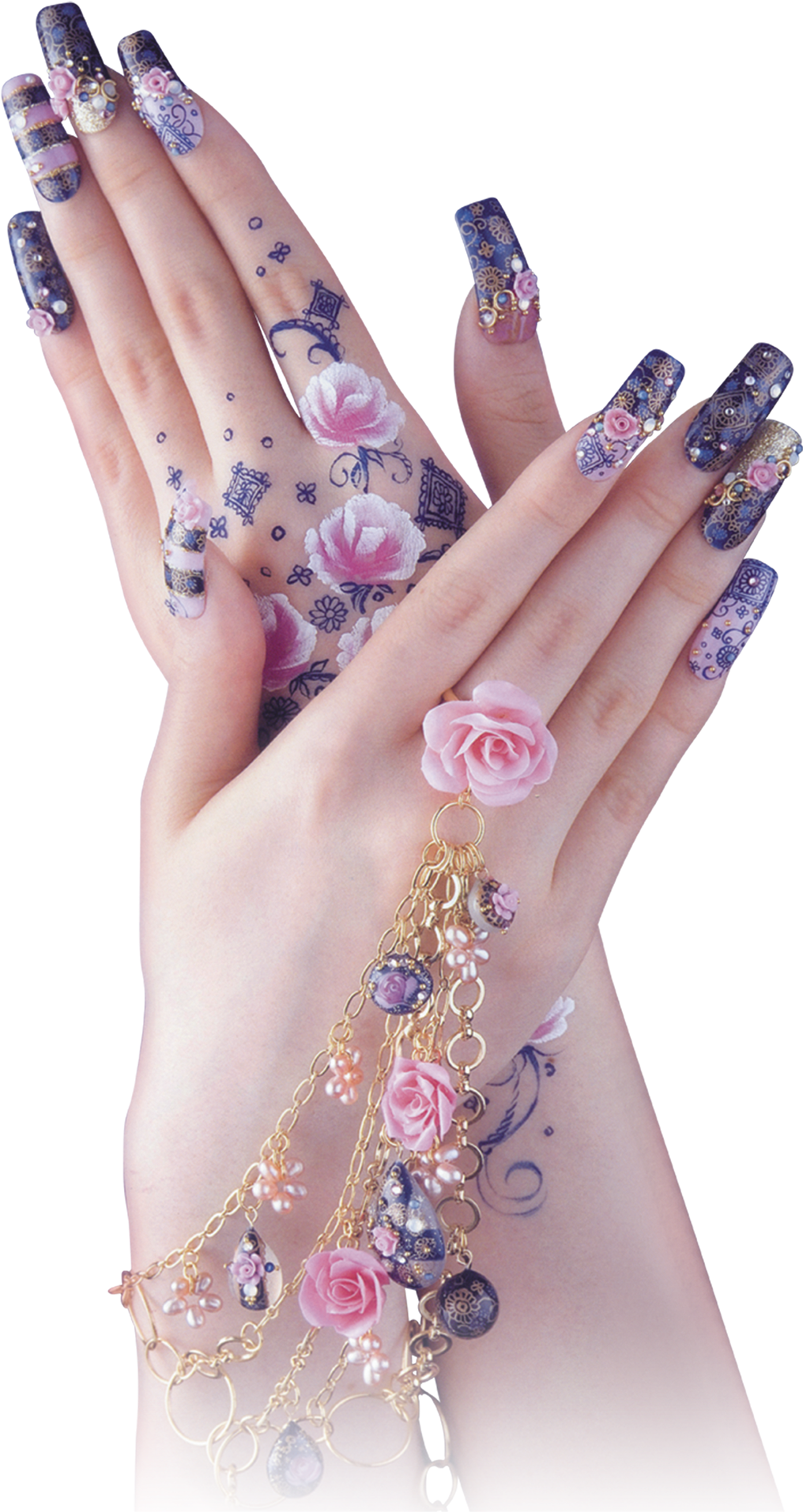 Art Horoscope Nails Fingers Artificial Creative Nail - Manicure Nail Clip Art (2000x2184), Png Download
