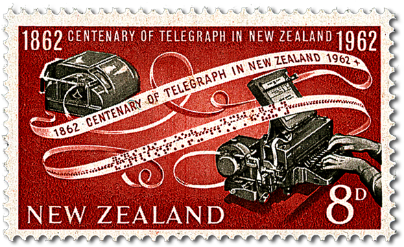 Centenary Of Telegraph In New Zealand - Postage Stamp (600x600), Png Download