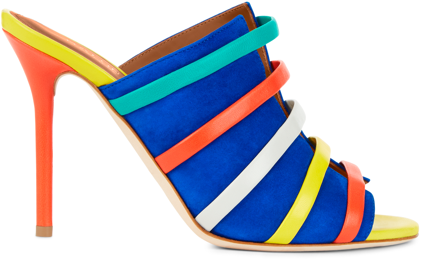 Electric Blue Suede Multi-colour Nappa - Basic Pump (1600x1600), Png Download