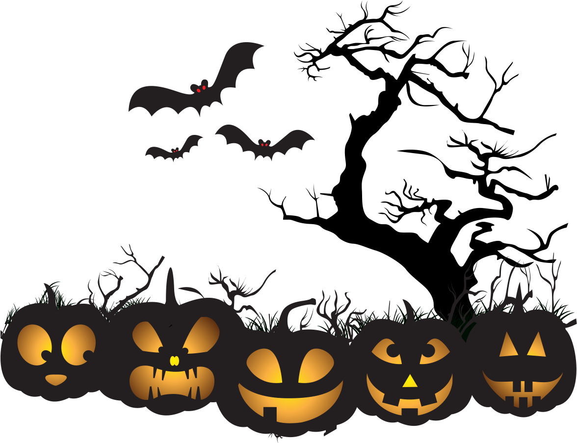 Full Size Of Tgif Halloween Clipart Jack O Lantern - Halloween Png (1352x1060), Png Download