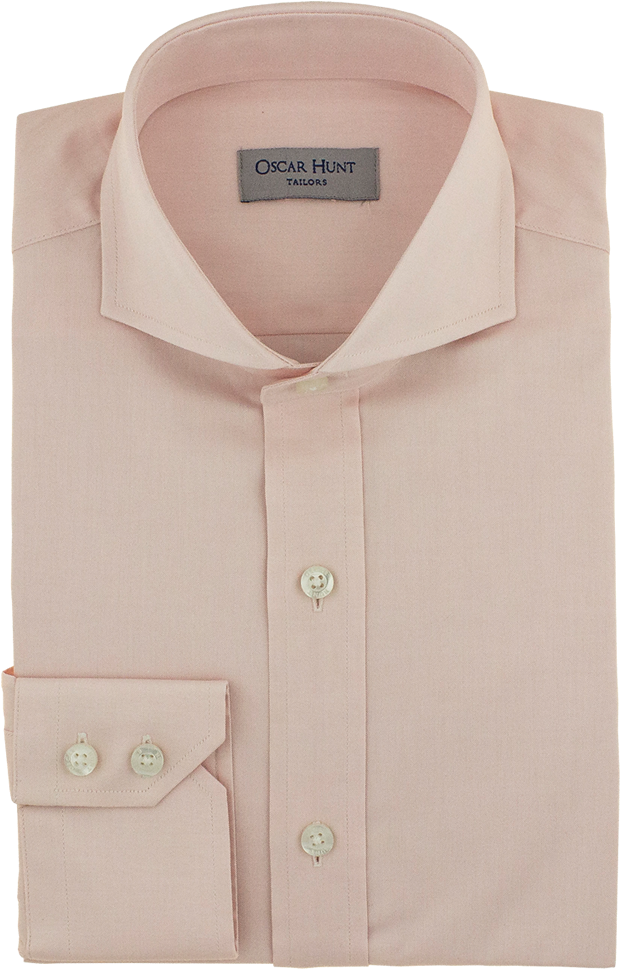 Pale Pink Shirt - Button (640x1060), Png Download