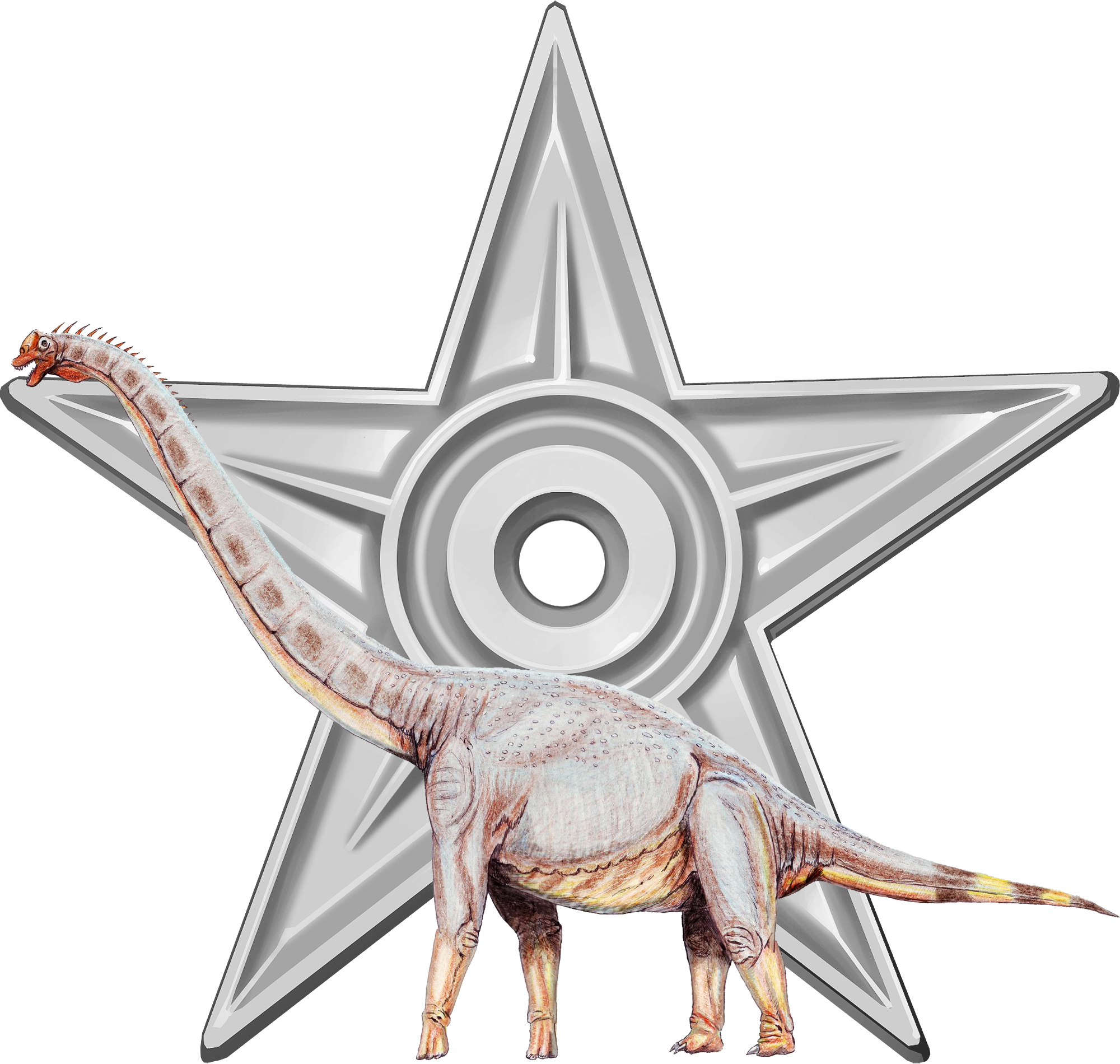 Silver Barnstar Of Dino - Gold Clipart Stars (2000x1900), Png Download