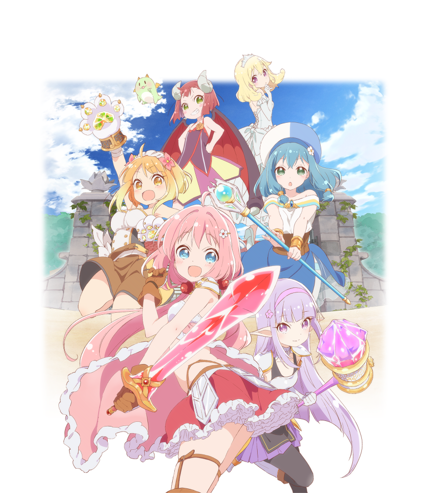 6 Girls - Endro Anime (850x971), Png Download