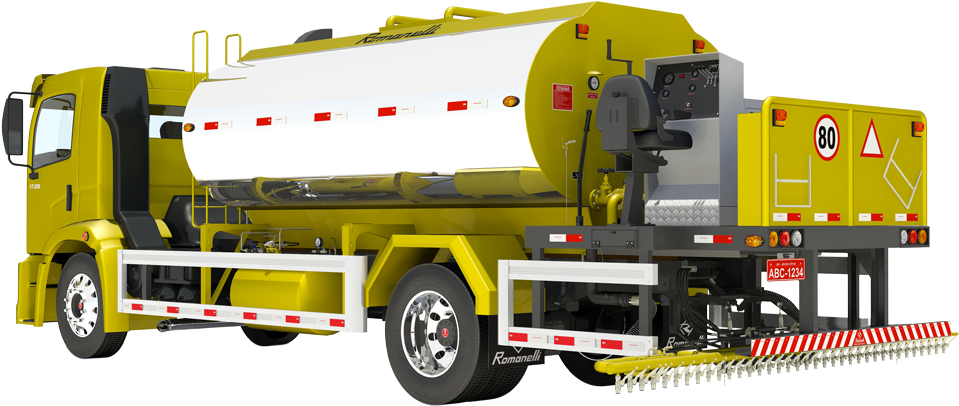 Hidraulic Asphalt Distributor - Trailer Truck (1000x522), Png Download