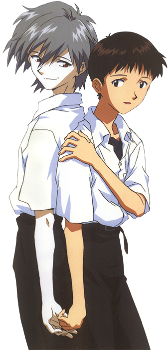 Picture - Official Shinji And Kaworu (500x700), Png Download