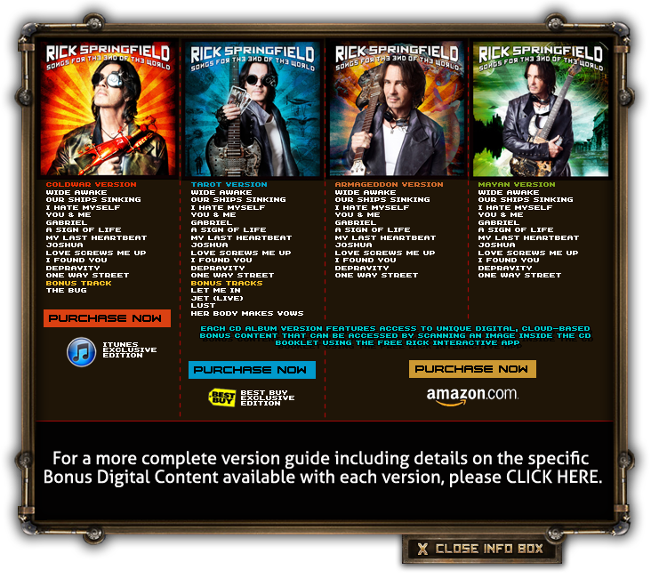 Songs For The End Of The World - Rick Springfield Songs For The End (732x650), Png Download