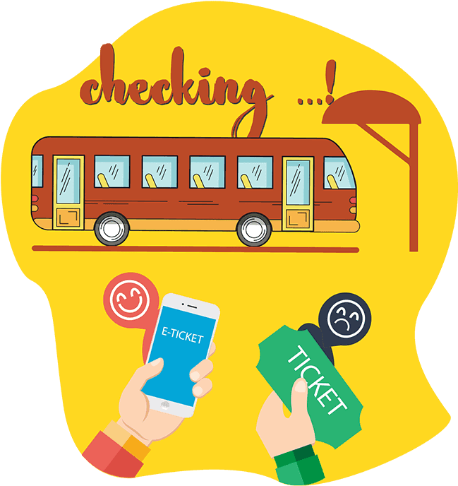 Bookmebus Landing Page Eticket Vector - School Bus (900x696), Png Download