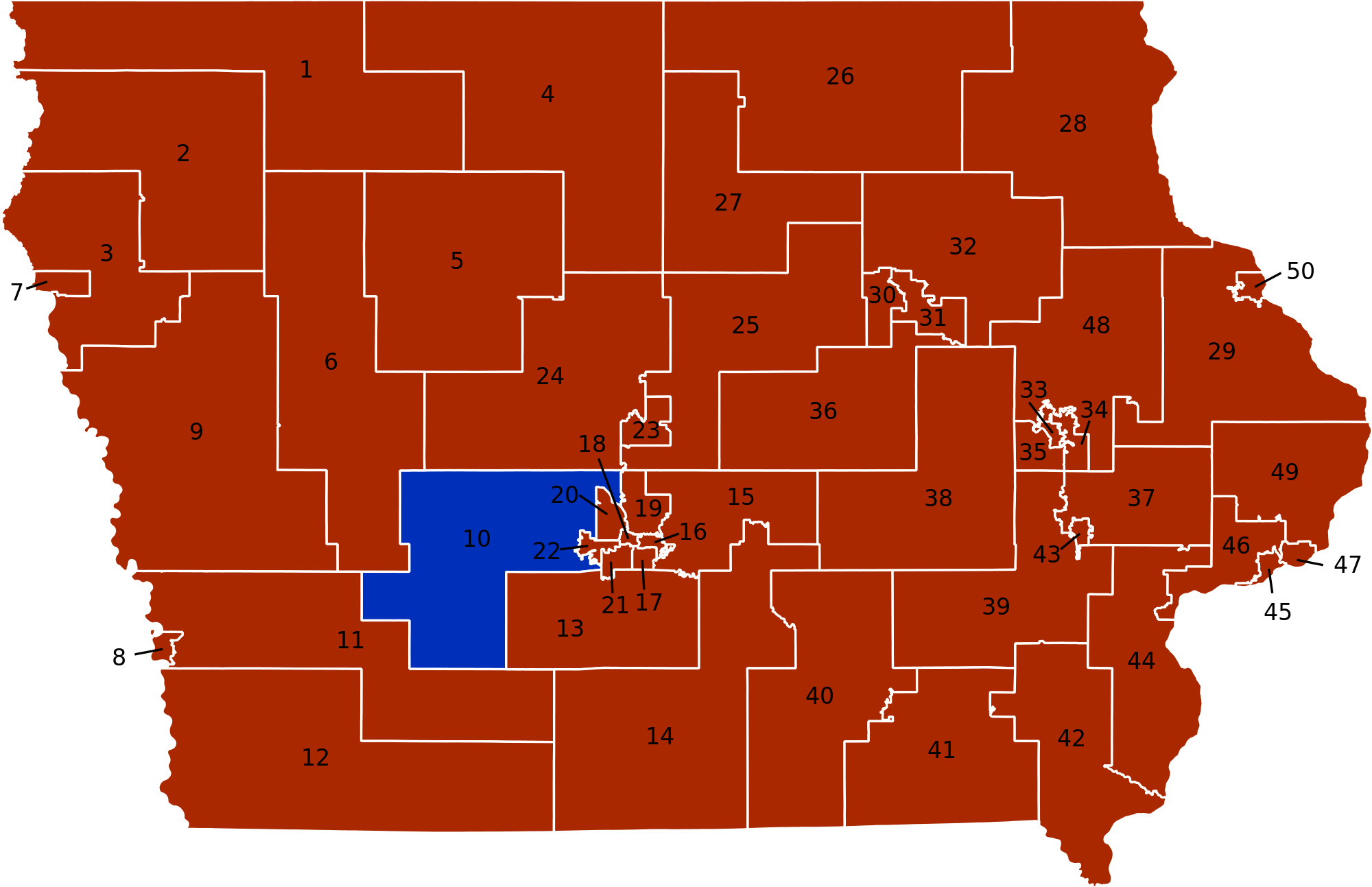 Open - Iowa Blue State (2000x1293), Png Download