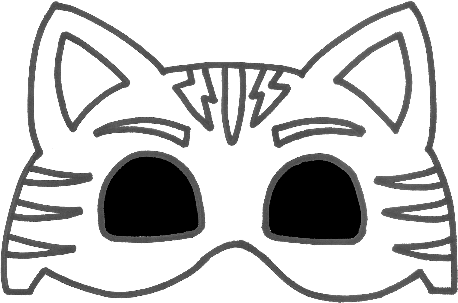 Se Afișează Documentul Catboy - Pj Mask Mask Template (1600x1037), Png Download