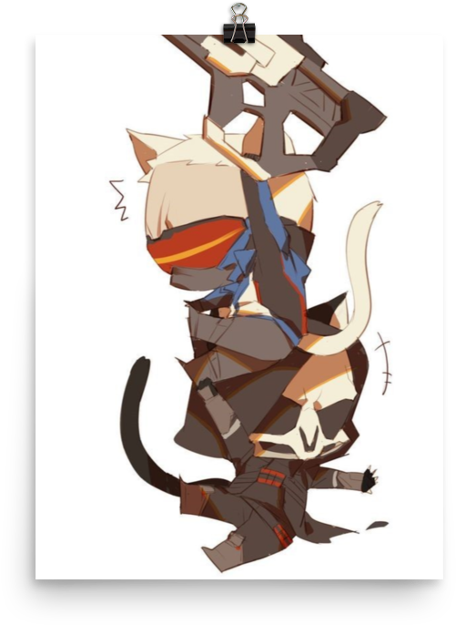 Chibi Soldier 76 And Reaper - Overwatch (1000x1000), Png Download