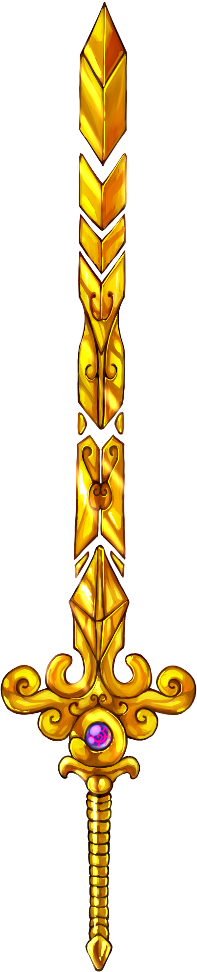 Golden Chaos - Stained Glass (428x2000), Png Download