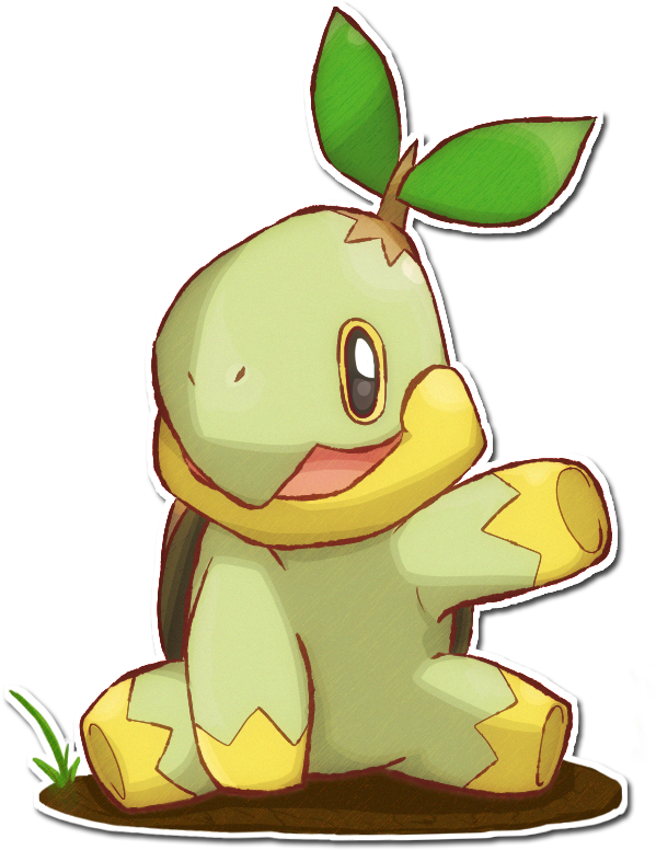 Pokémon Village - Turtwig Cute (620x806), Png Download