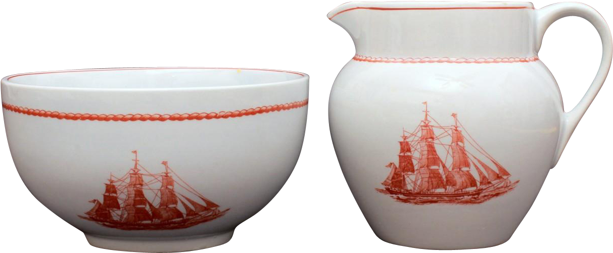 Wedgwood Porcelain Cream & Sugar Flying Cloud Pattern - Ceramic (1212x1212), Png Download