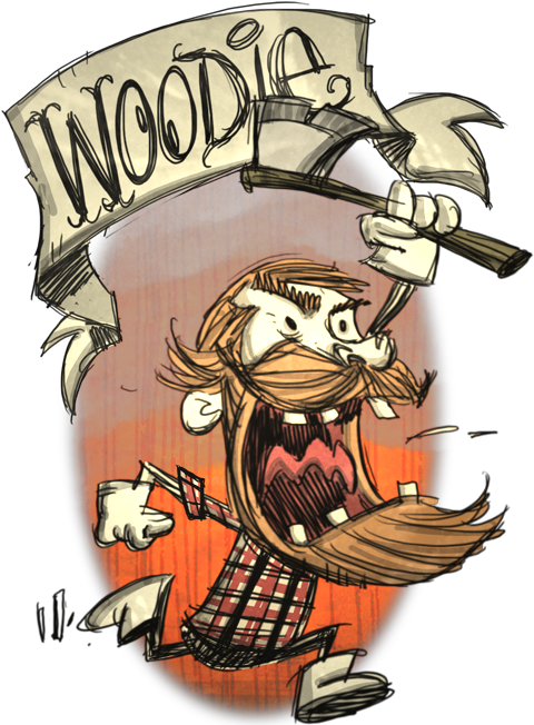 Woodie From Don`t Starve - Woodie Dont Starve (561x720), Png Download