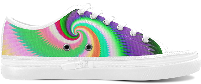Colorful Spiral Dragon Scales Women's Canvas Zipper - Skate Shoe (800x800), Png Download
