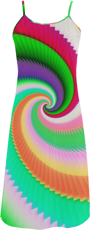 Colorful Spiral Dragon Scales Alcestis Slip Dress - Graphic Design (1000x1000), Png Download