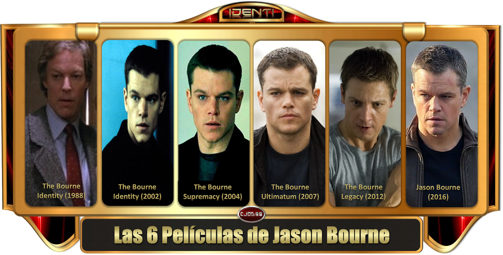 - El Password Es Siempre El Mismo Que Uso En Todos - Peliculas De Jason Bourne (1600x812), Png Download