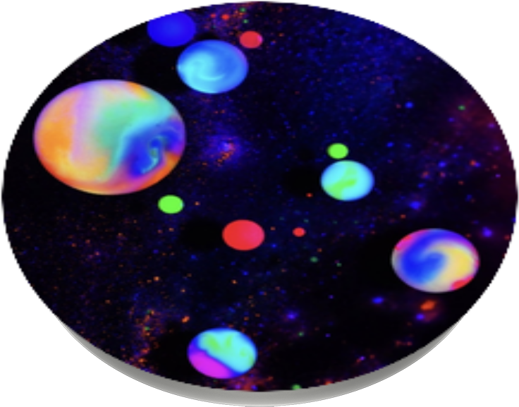 Outer Space Planet, Popsockets - Circle (989x1000), Png Download