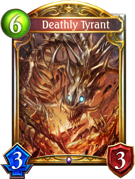 The Ideal Play Is To Clear The Board And Whittle Down - Shadowverse Deathly Tyrant (536x698), Png Download