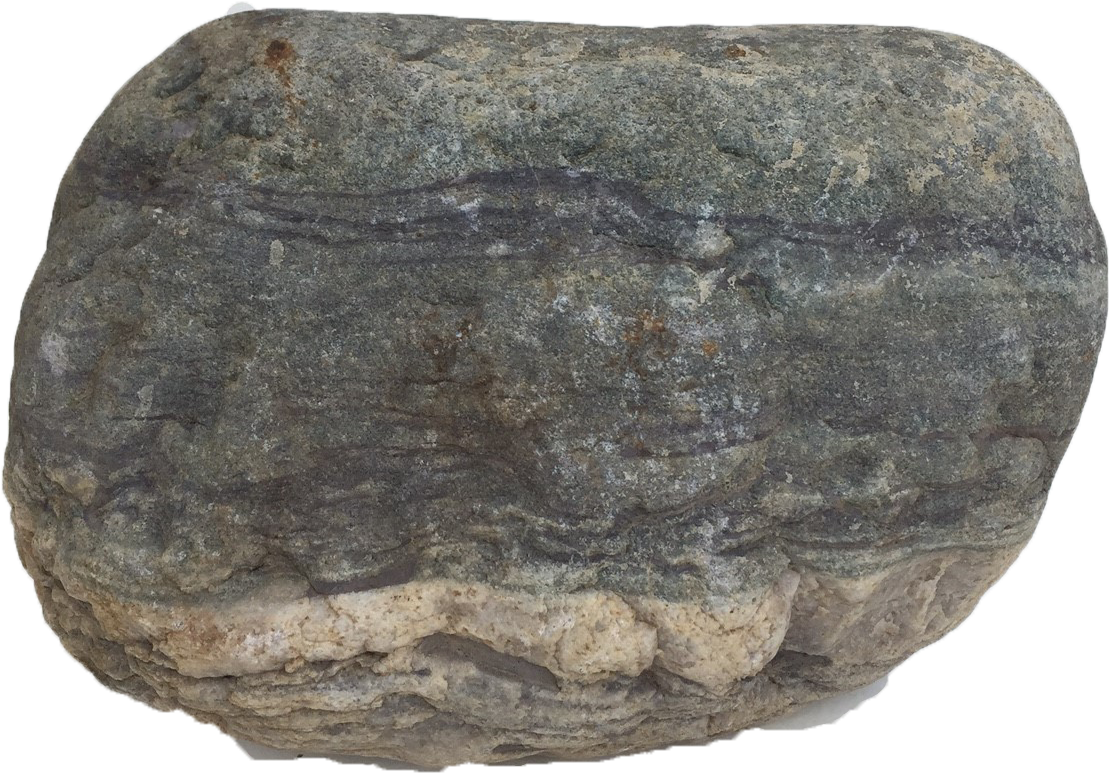 Grey Striped Urn Stone - Boulder (1224x1632), Png Download