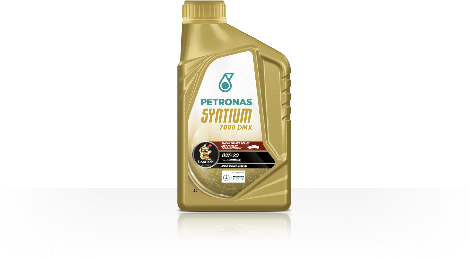 Petronas Syntium 7000 Dmx 0w-20 - Bottle (1800x1000), Png Download