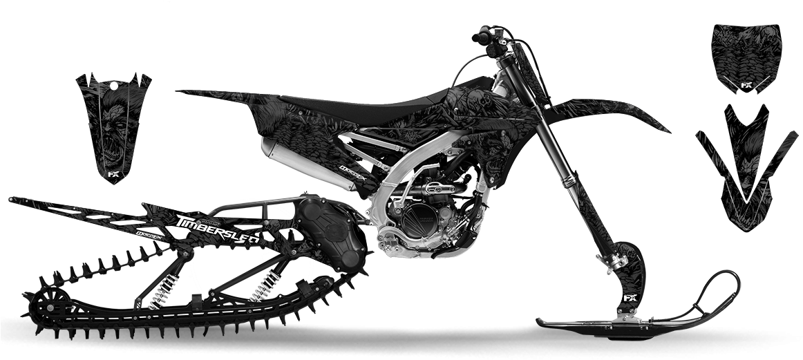 Options - 2014 Yz250f Black Plastics (1250x600), Png Download