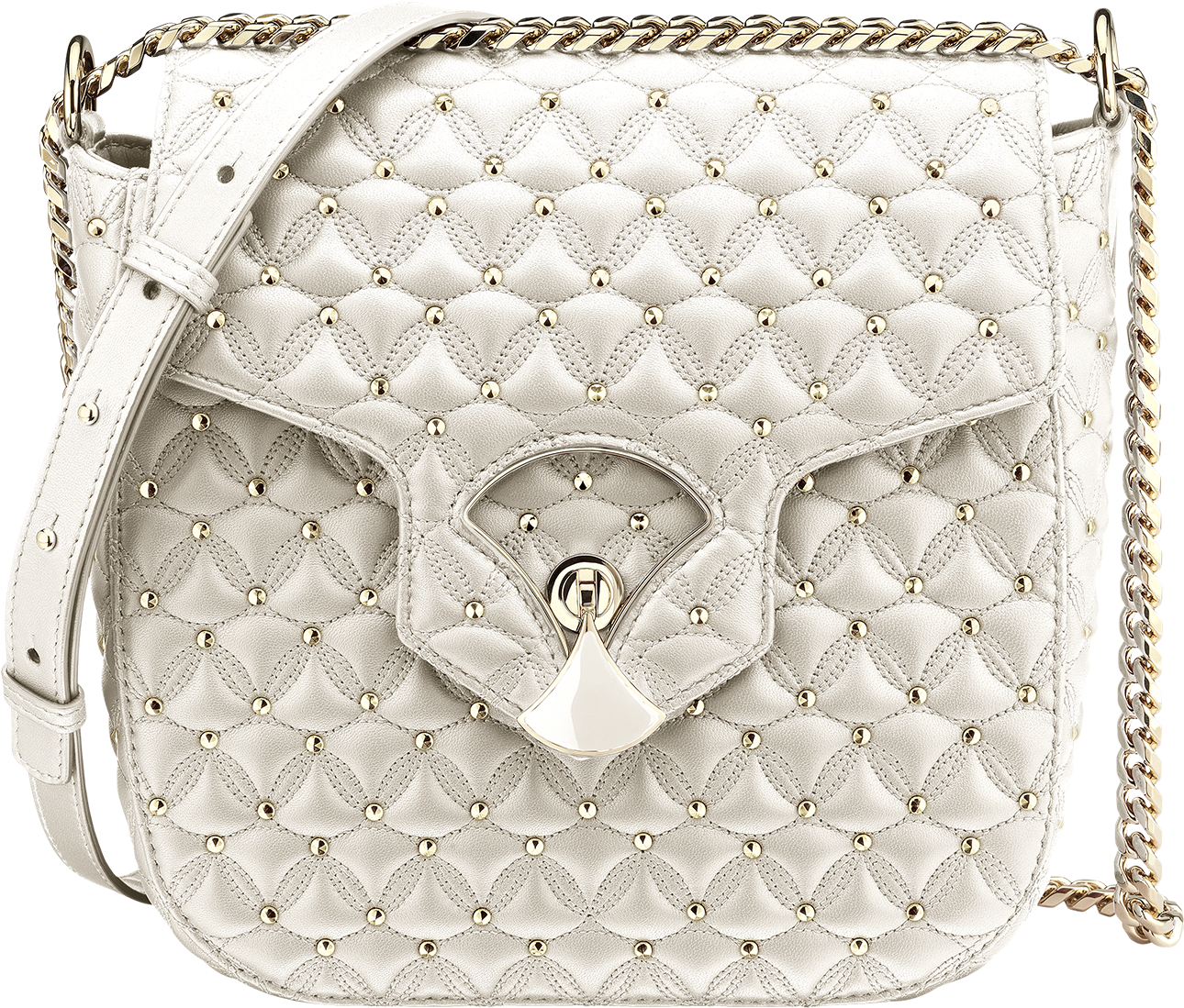 Divas' Dream Flap Cover Flap Cover Nappa Leather White - Handbag (1800x1405), Png Download