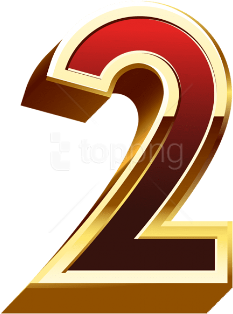 Free Png Download Two Gold Red Number Png Clipart Png - Number (480x646), Png Download