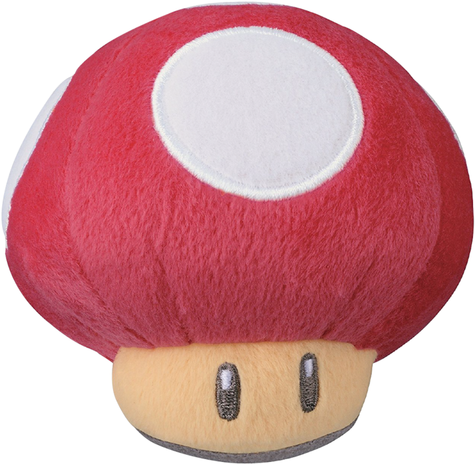 Super Mario Mushroom 5-inch Plush - 1329 Super Mario 30th Anniversary Red Super Mushroom (959x943), Png Download