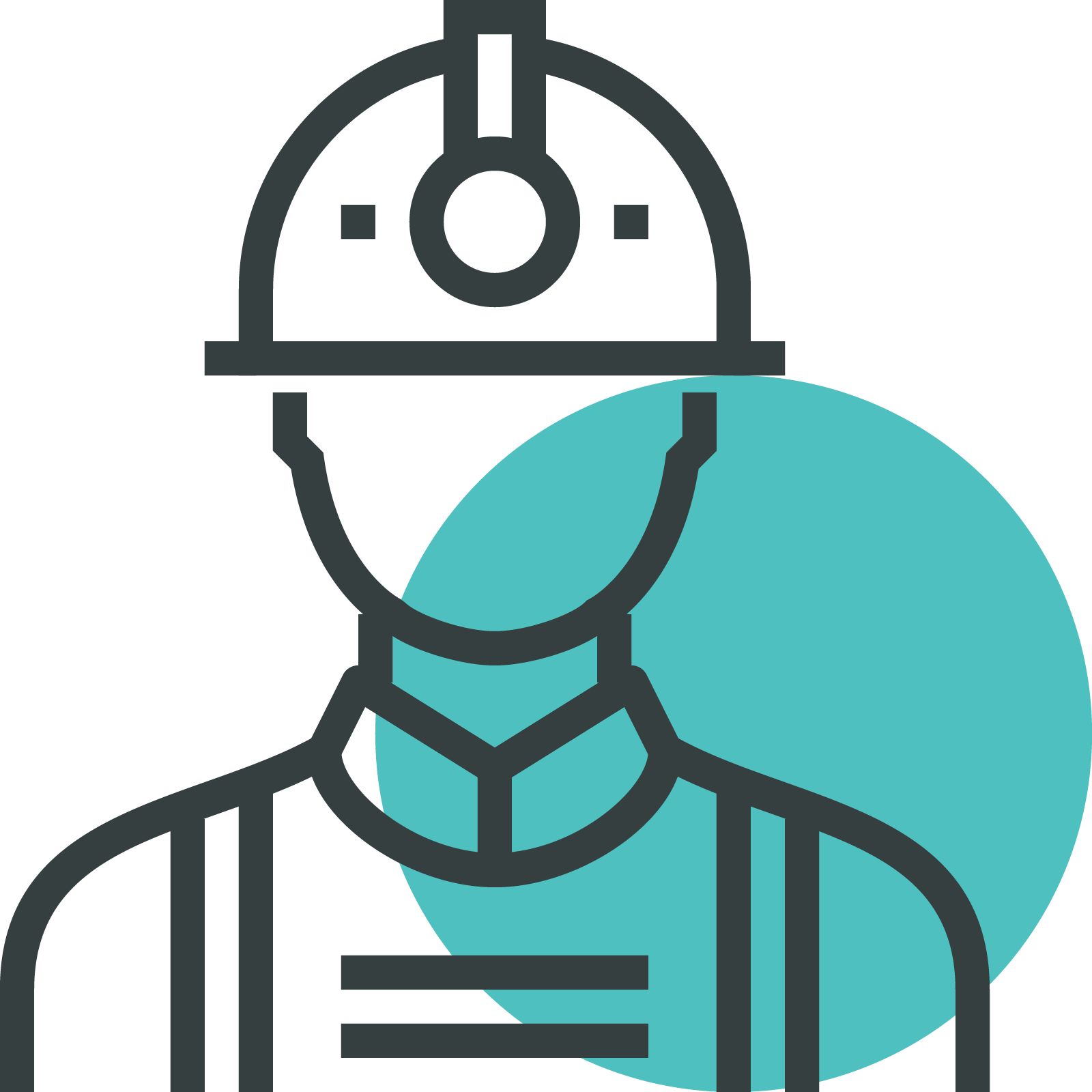 Icon-worker - Safety Line Png Icon (1600x1600), Png Download