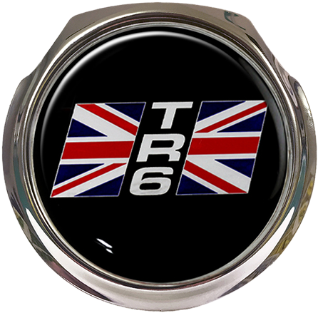 Tr6 Union Jack Car Grille Badge With Fixings - Triumph (500x628), Png Download
