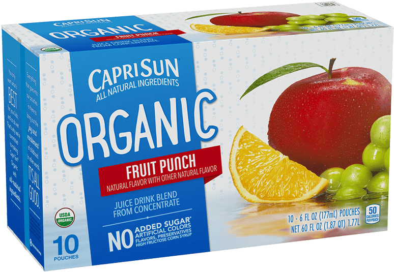Capri Sun Organic - Capri Sun Apple Juice (780x542), Png Download