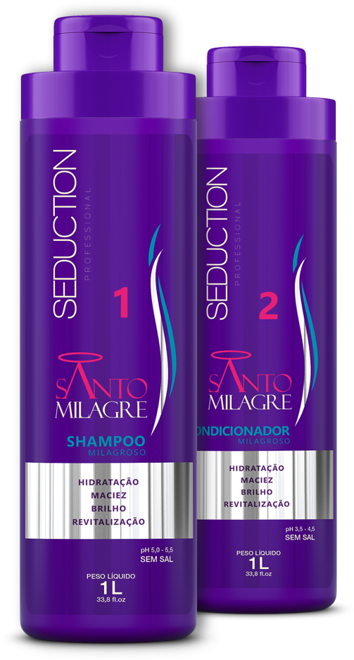 Kit Seduction Shampoo Condicionador Santo Milagre Eico - Linha Seduction Santo Milagre (1000x1000), Png Download