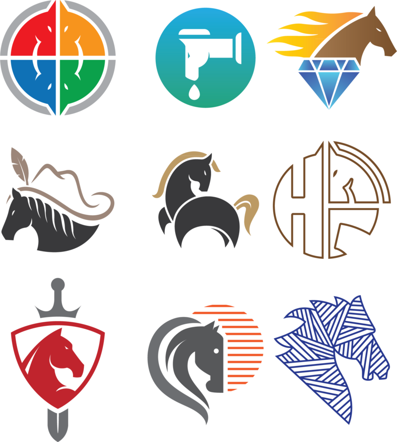 Logo Horse Vector Design Illustration Free Clipart - Clip Art (800x890), Png Download