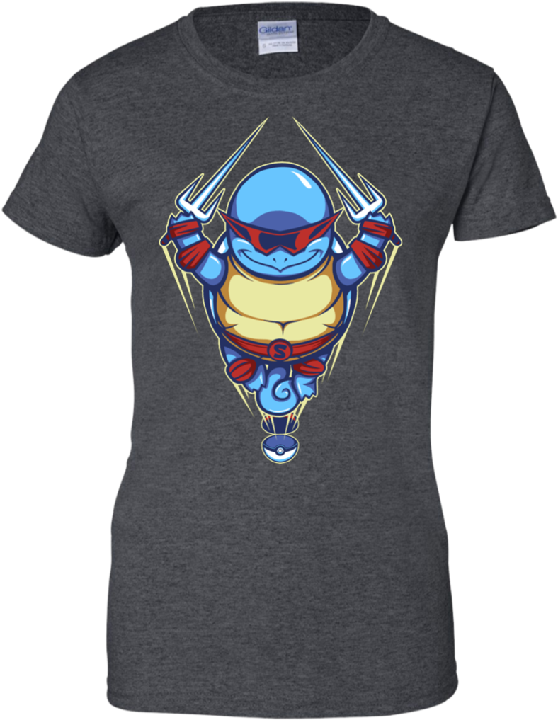 Ninja Squirtle Anime T Shirt & Hoodie - Shirt (1024x1024), Png Download