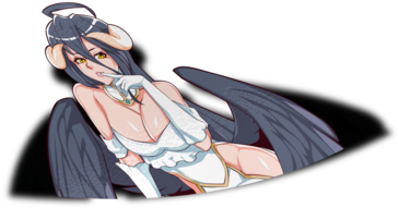 Albedo Peeker Sticker - Anime (600x600), Png Download