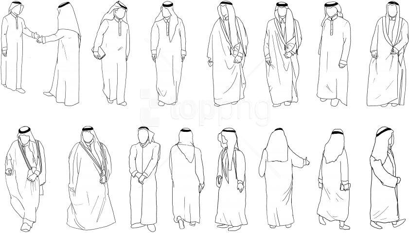 Free Png Download Arabic People Cutout Png Images Background - Png Arabic People (851x494), Png Download
