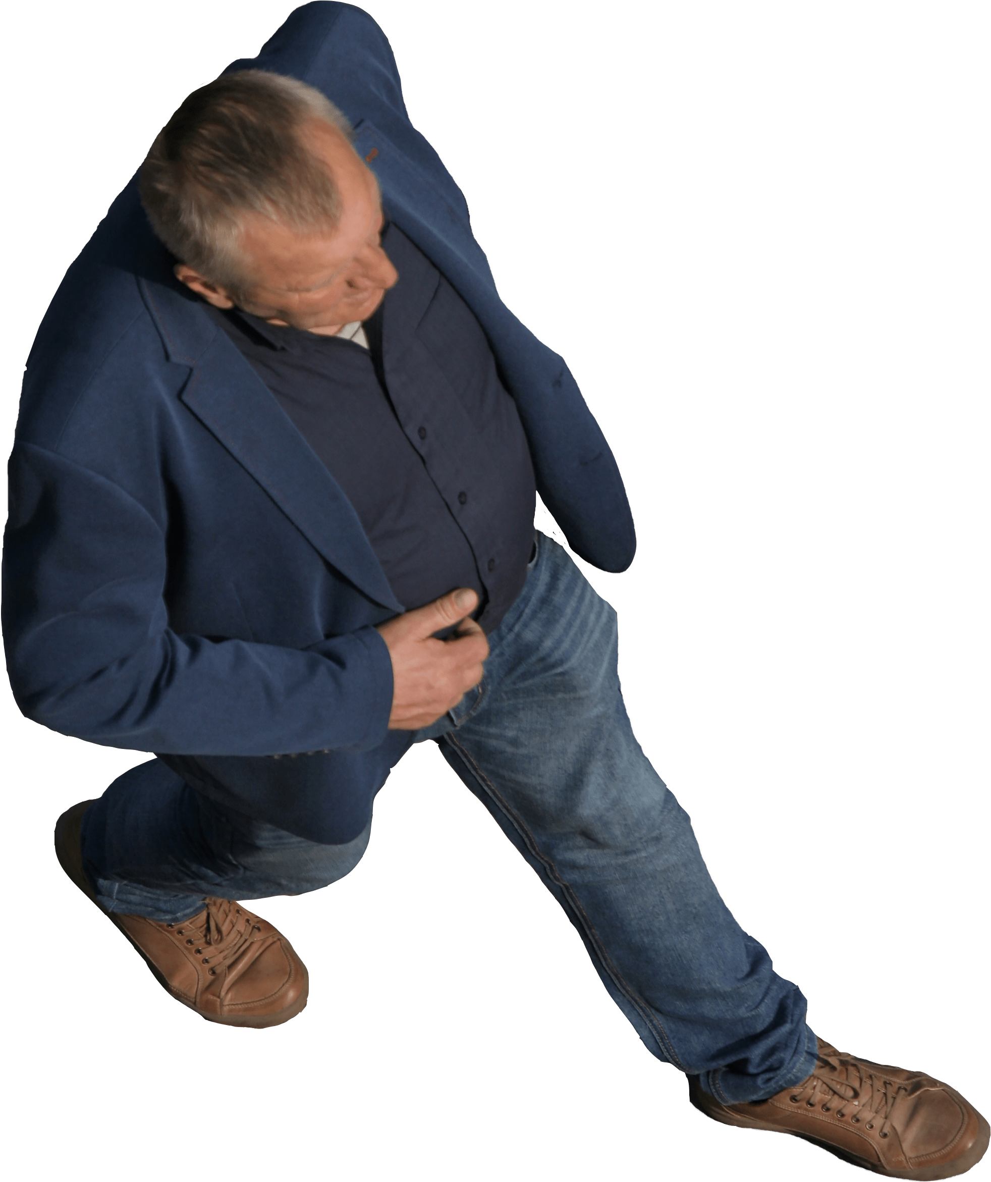 Old Person Sitting Cut Out - People Sitting From Above Png (2304x2608), Png Download