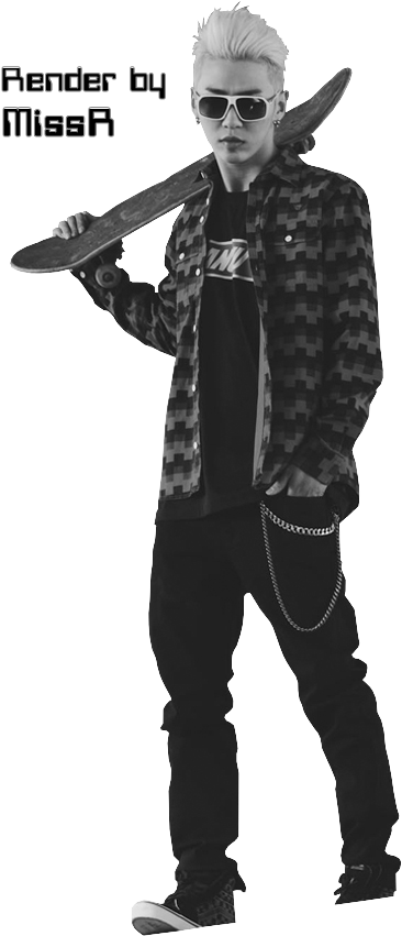 Yongguk - Standing (418x886), Png Download