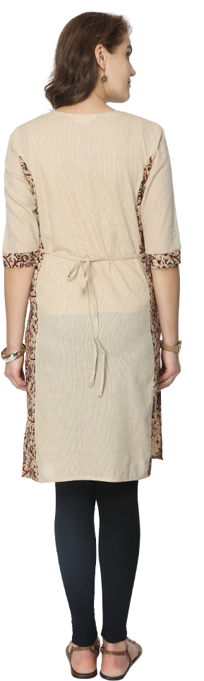 Kalamkari Feeding Kurta - Day Dress (698x1008), Png Download