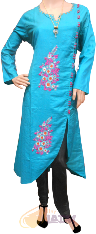 Stylish Regular Cotton Kurti - Silk (800x800), Png Download