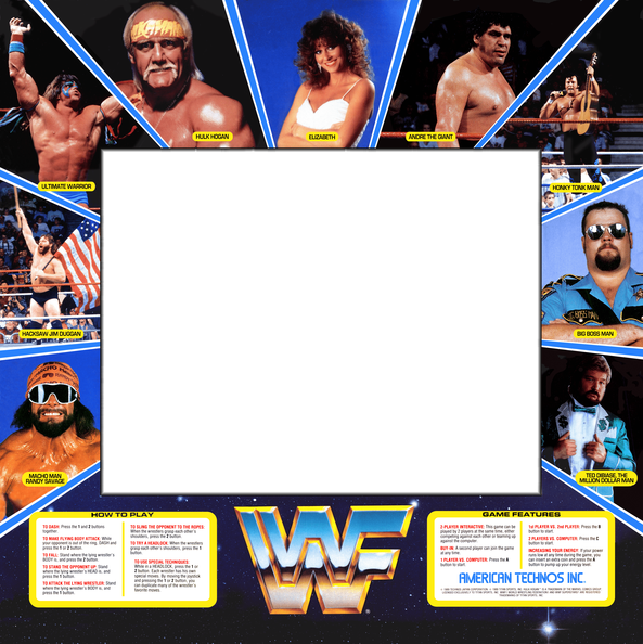 Wwf Superstars Bezel - Wwf Superstars Arcade Game (593x594), Png Download